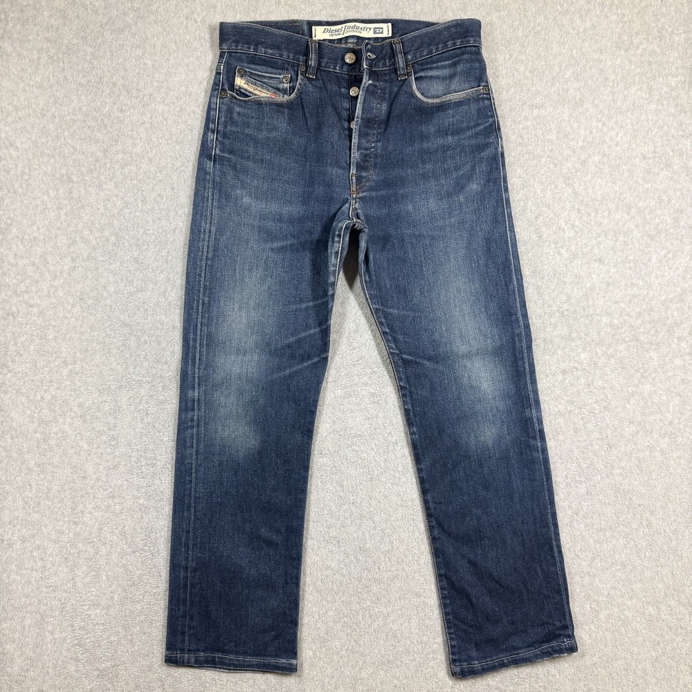 Vintage Diesel Fellow Jeans Men 30x27 Blue Straight Leg Stretch‎ Italy (Tag30)